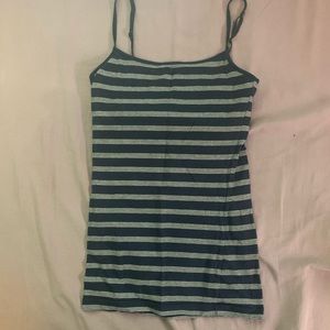 Xs aeropostle stretch tank navy w white stripes
